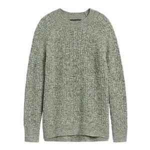 Banana Republic Marled Green Cable Knit Sweater XS Like New